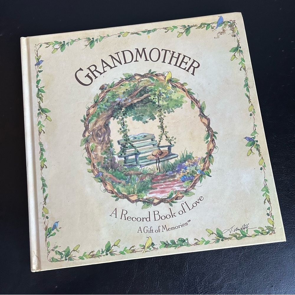 2 for $15 📚 Grandmother Record Book of Love Keepsake Journal Hardcover Book